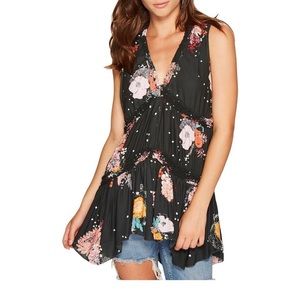 Free People Purple Haze Printed Top